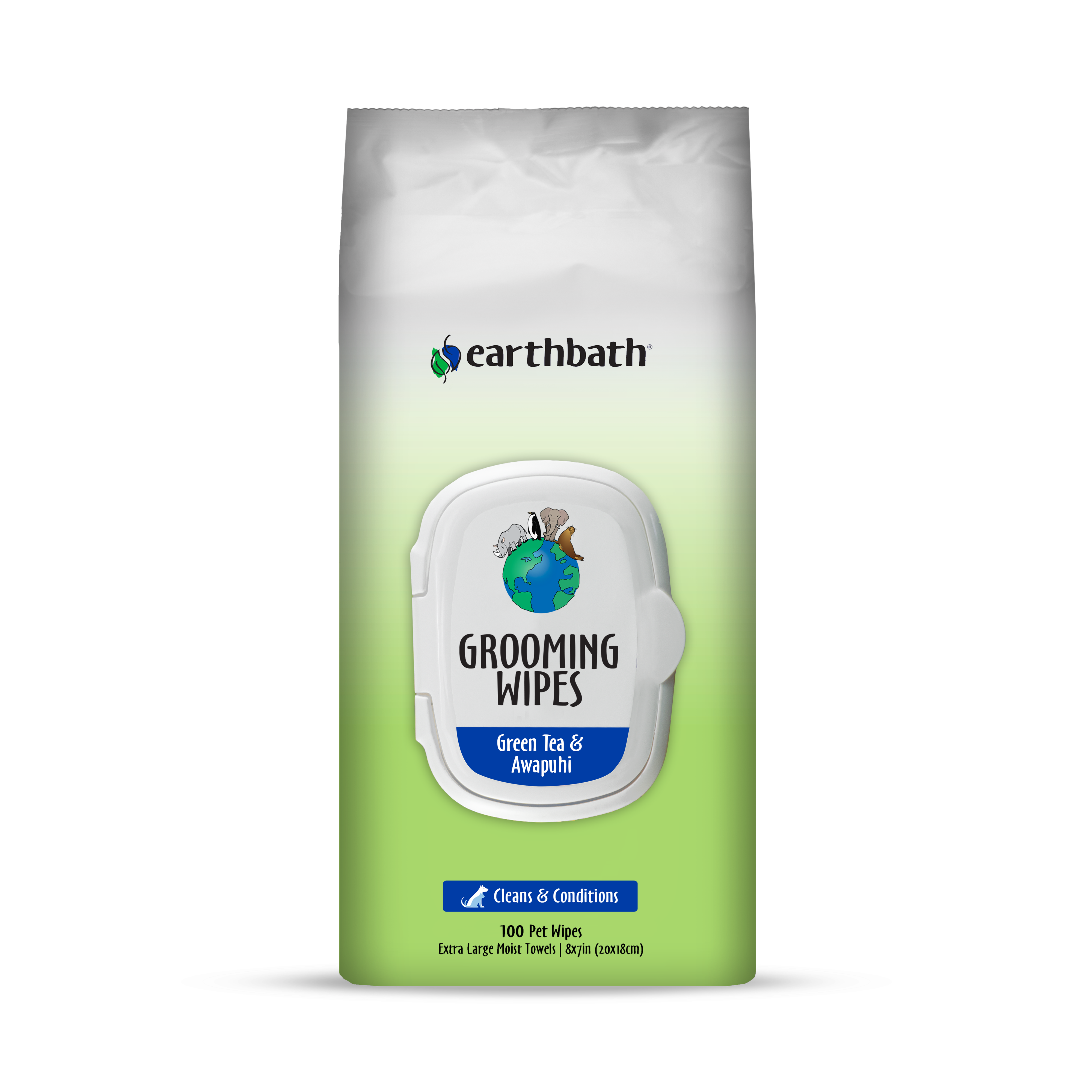 Plant Based Dog Wipes Green Tea earthbath