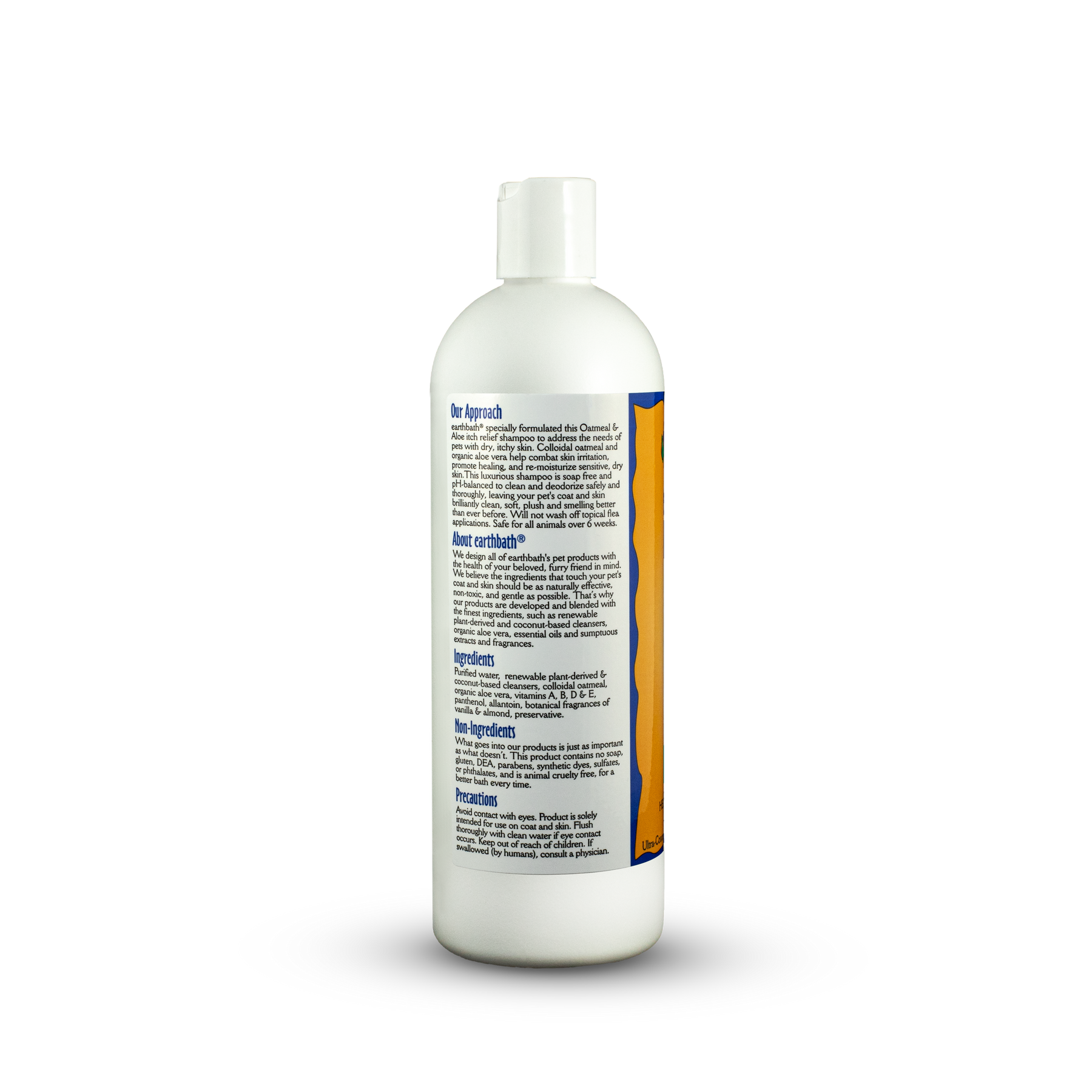 earthbath® Oatmeal & Aloe Shampoo, Vanilla & Almond, Helps Relieve Itchy Dry Skin, Made in USA, 16 oz