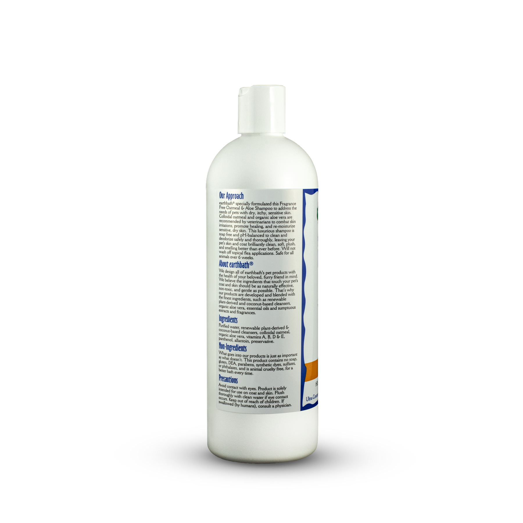 earthbath® Oatmeal & Aloe Shampoo, Fragrance Free, Helps Relieve Itchy Dry Skin, Made in USA, 16 oz