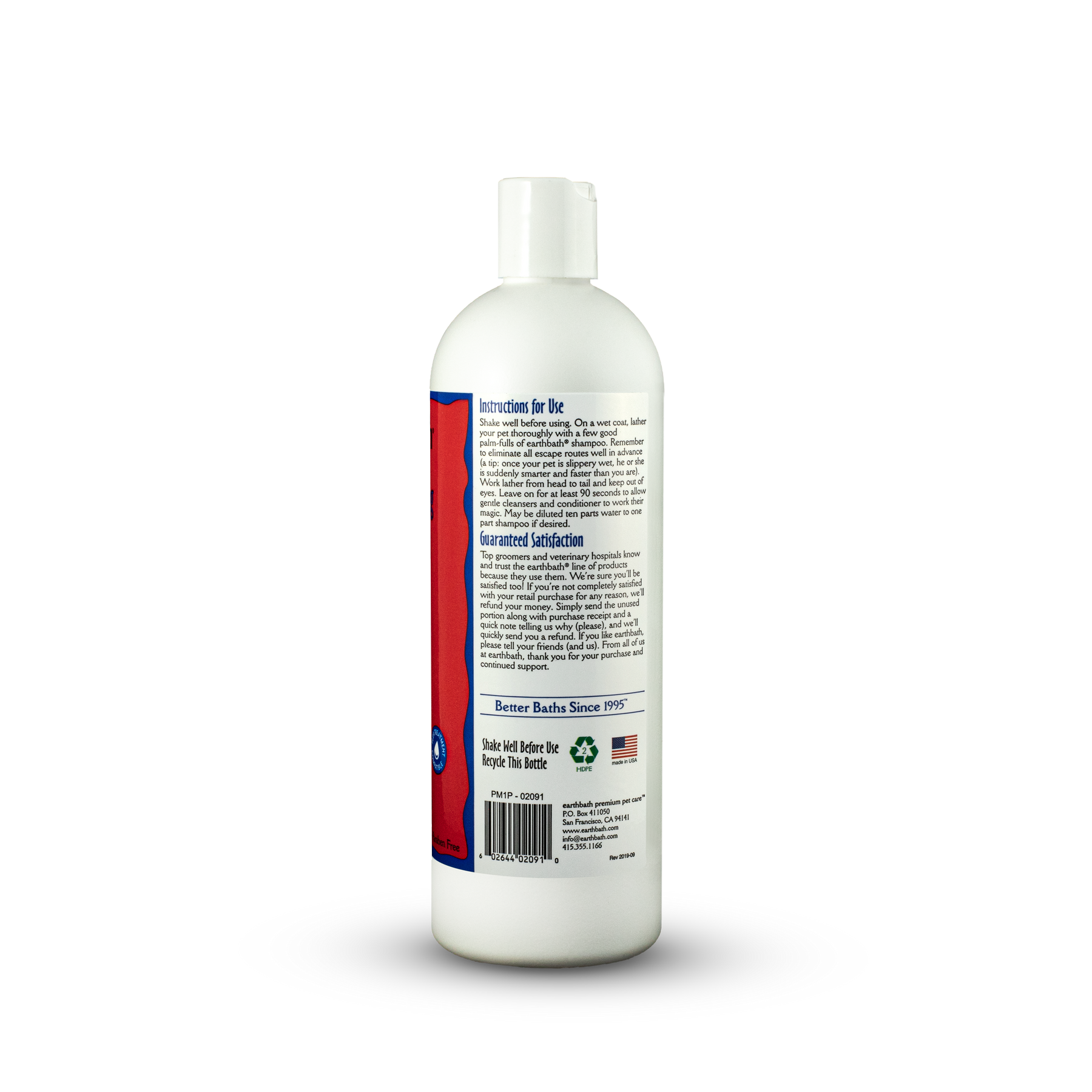 earthbath® 2-in-1 Conditioning Shampoo, Mango Tango®, Conditions & Detangles, Made in USA, 16 oz