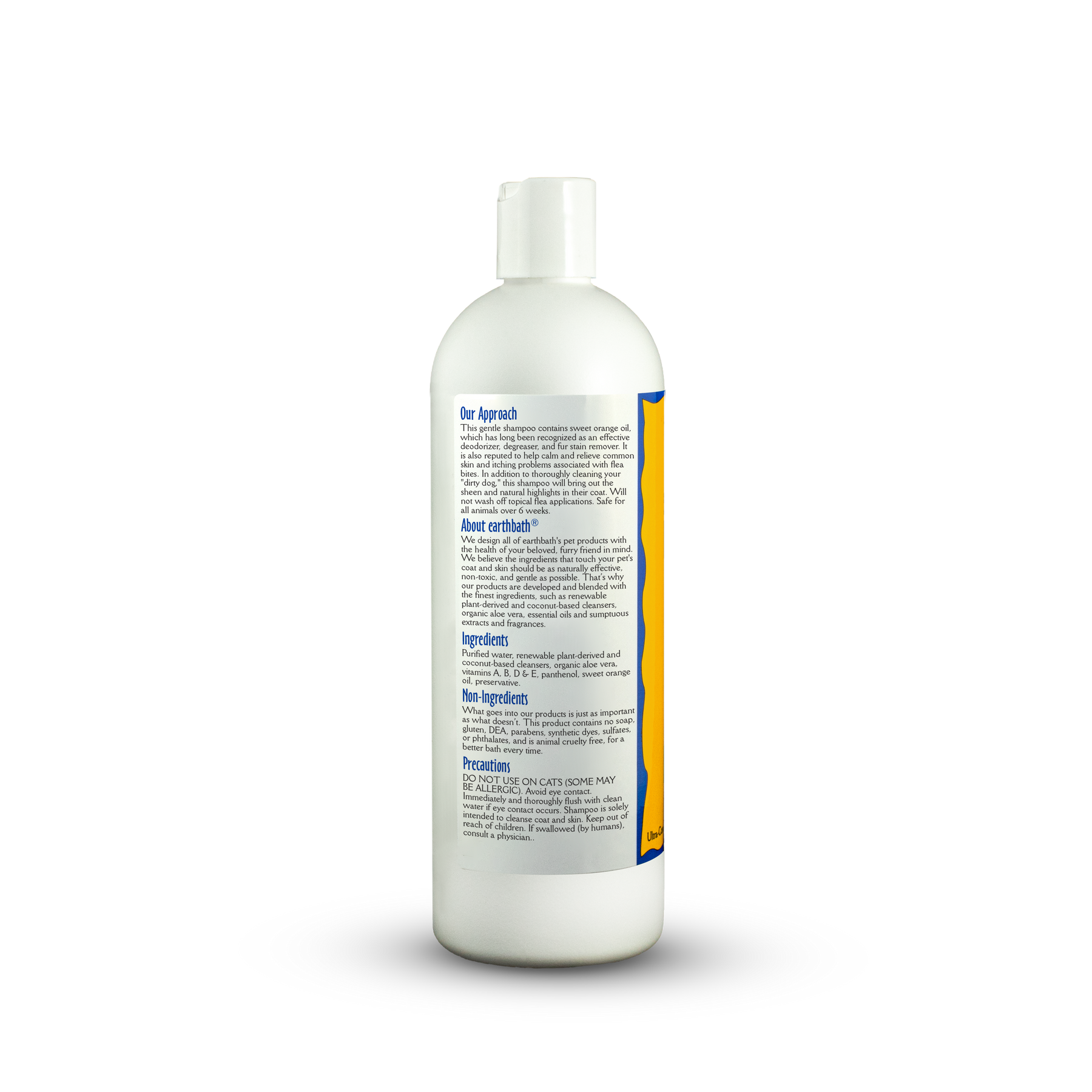 earthbath® Dirty Dog Shampoo Sweet Orange Oil, Degreases & Removes Stains, Made in USA, 16 oz
