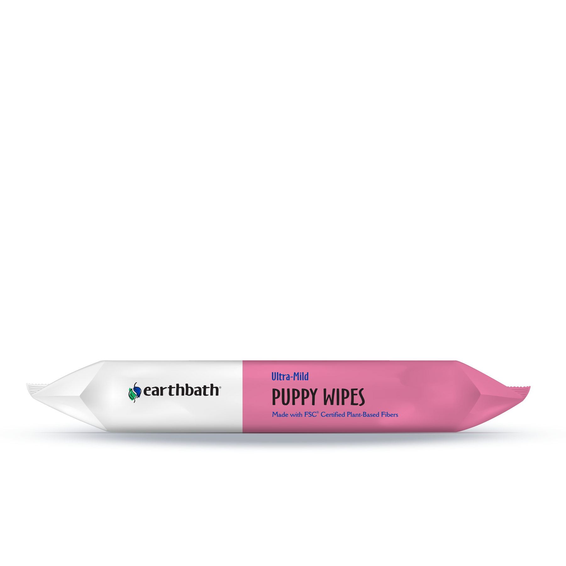 earthbath® Ultra-Mild Puppy Wipes, Wild Cherry, Cleans & Conditions, 30 ct plant-based wipes in re-sealable pouch