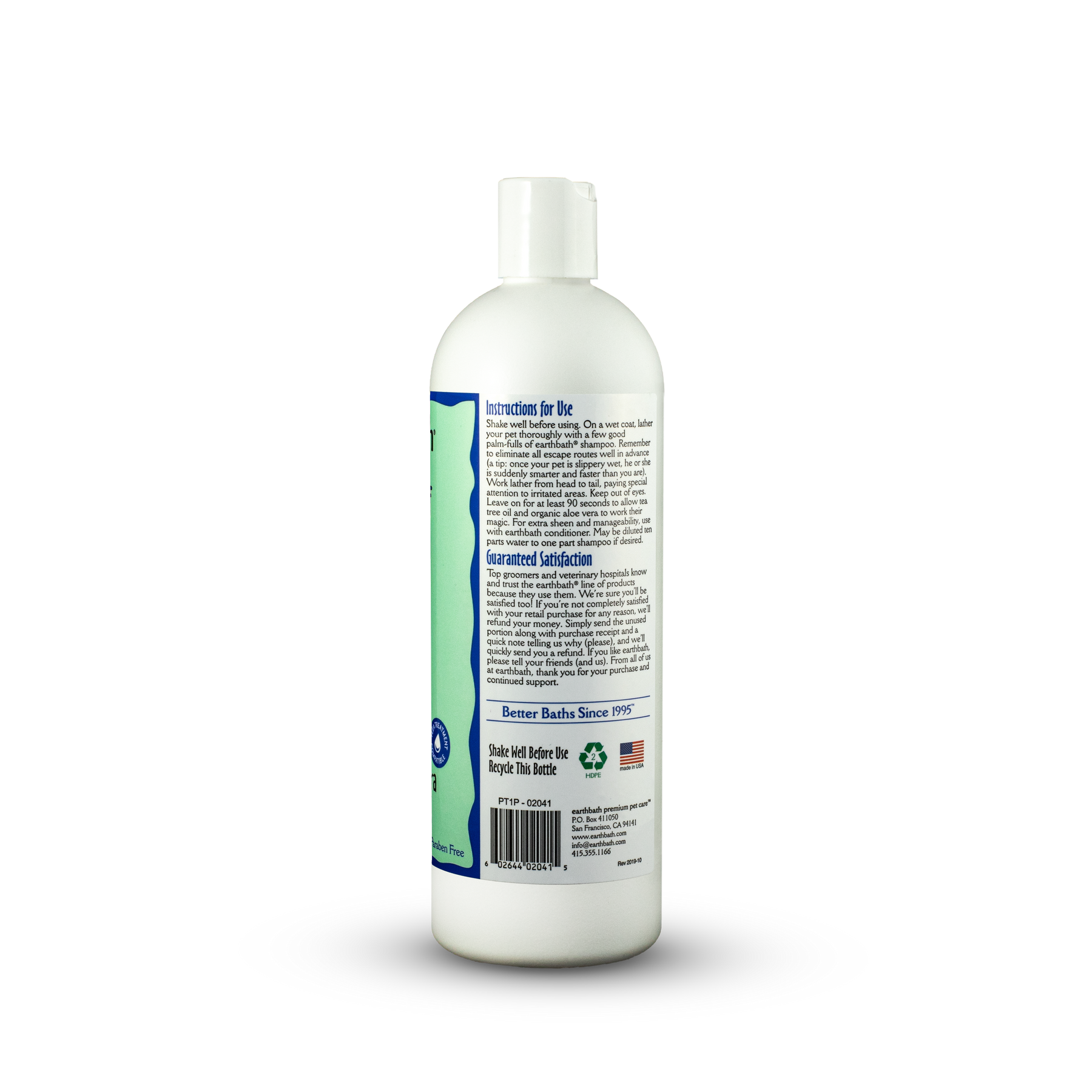 earthbath® Hot Spot Relief Shampoo, Tea Tree Oil & Aloe Vera, Helps Soothe Hot Spots & Skin Conditions, Made in USA, 16 oz