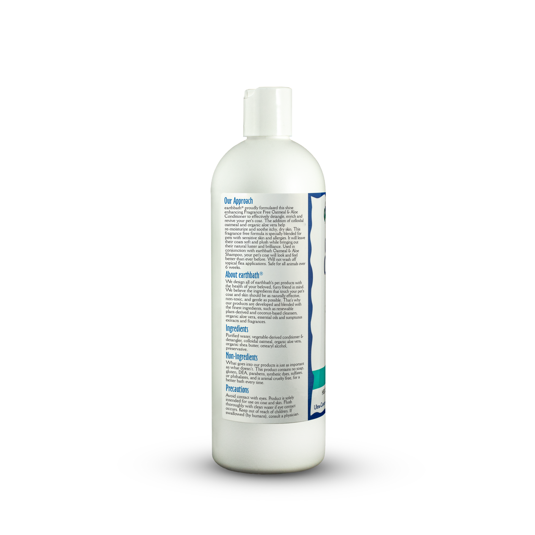 earthbath® Oatmeal & Aloe Conditioner, Fragrance Free, Helps Relieve Itchy Dry Skin, Made in USA, 16 oz