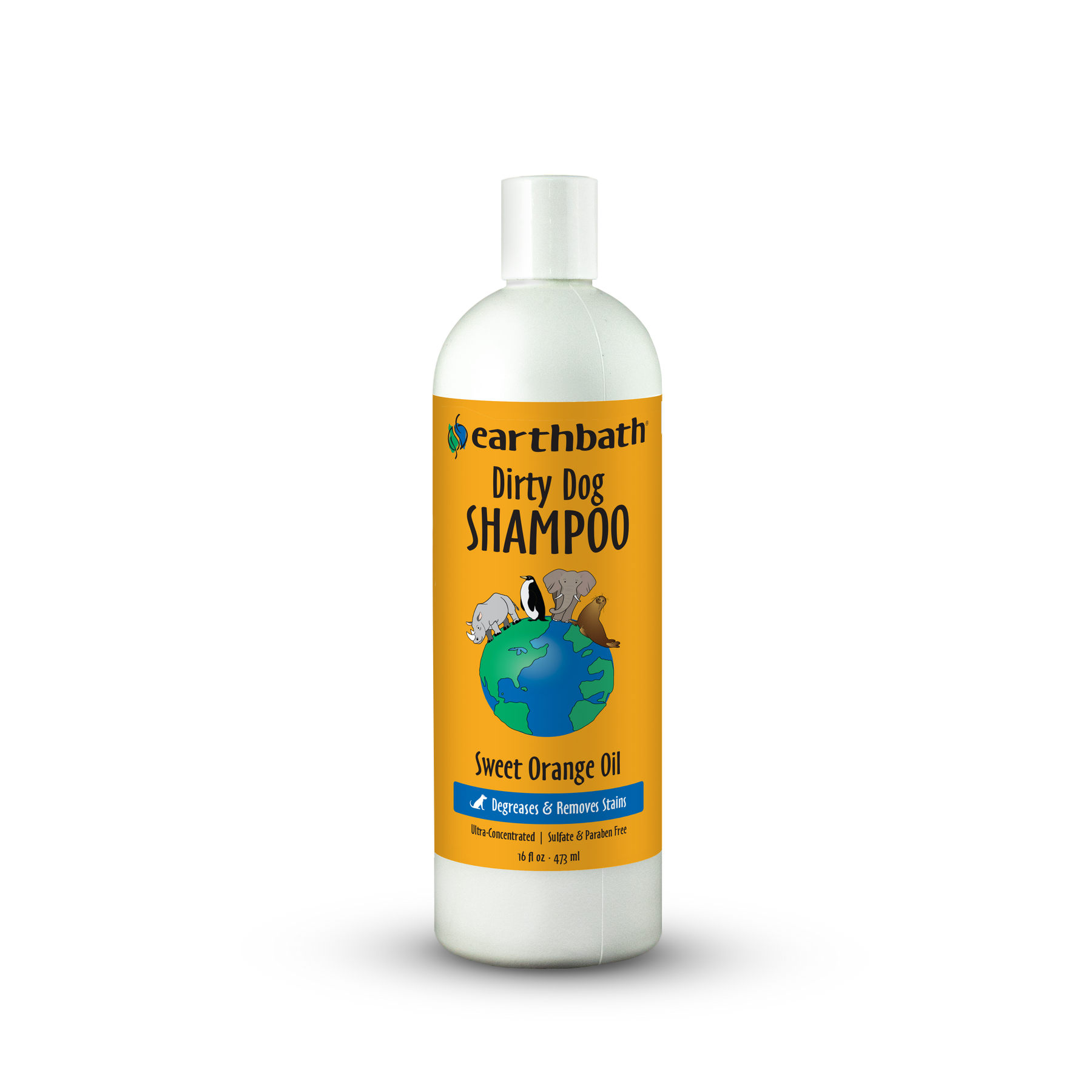 Earthbath Dirty Dog Shampoo bottle with label on a white background