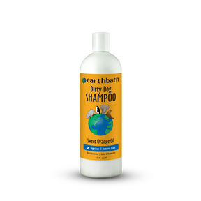 Earthbath Dirty Dog Shampoo bottle with label on a white background