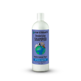 Bottle of Earthbath deodorizing shampoo on a white background