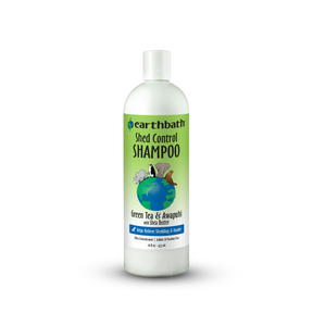 Earthbath Shed Control Shampoo bottle on a white background