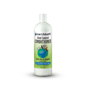 Bottle of Earthbath Shed Control Conditioner on a white background