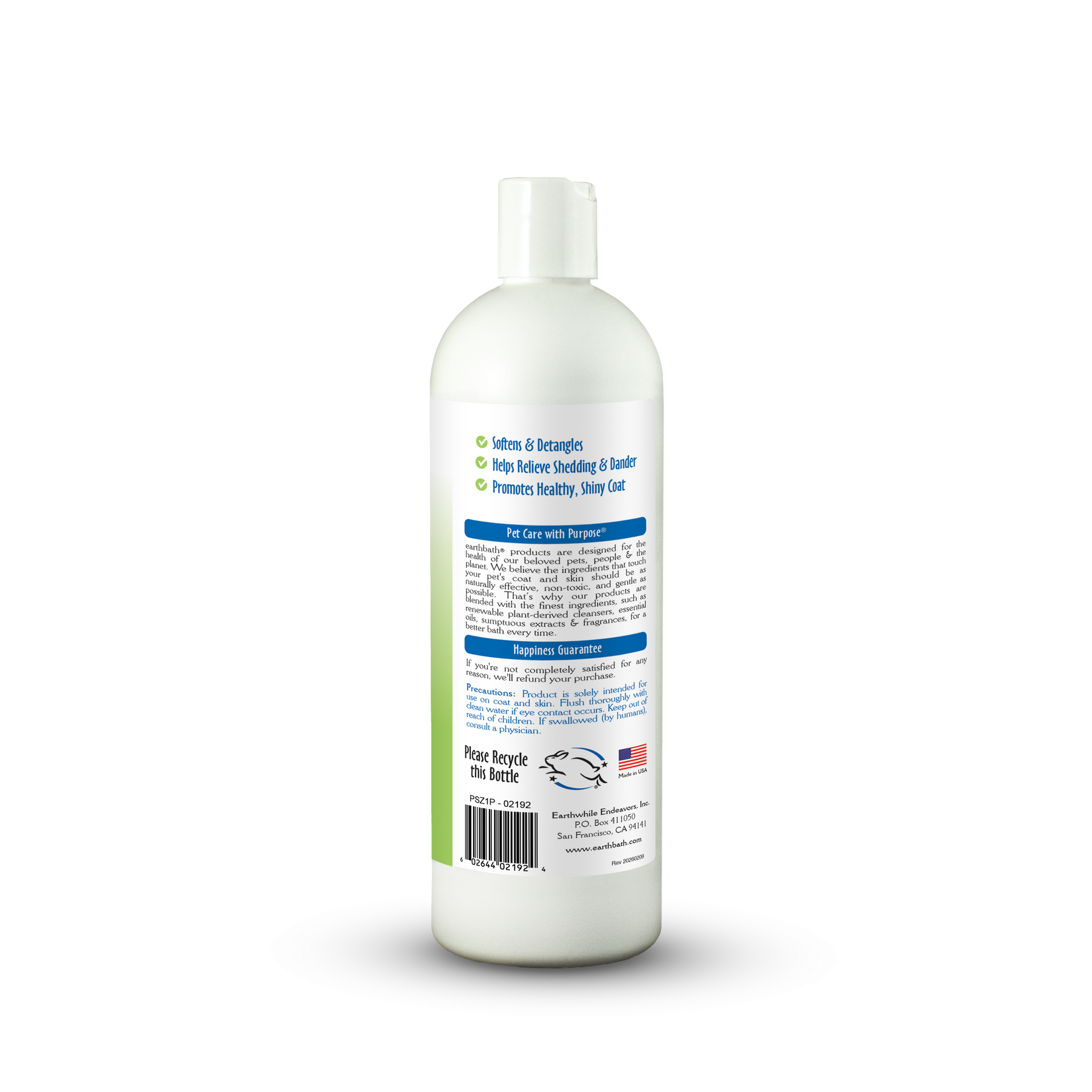 White bottle with a label on a white background