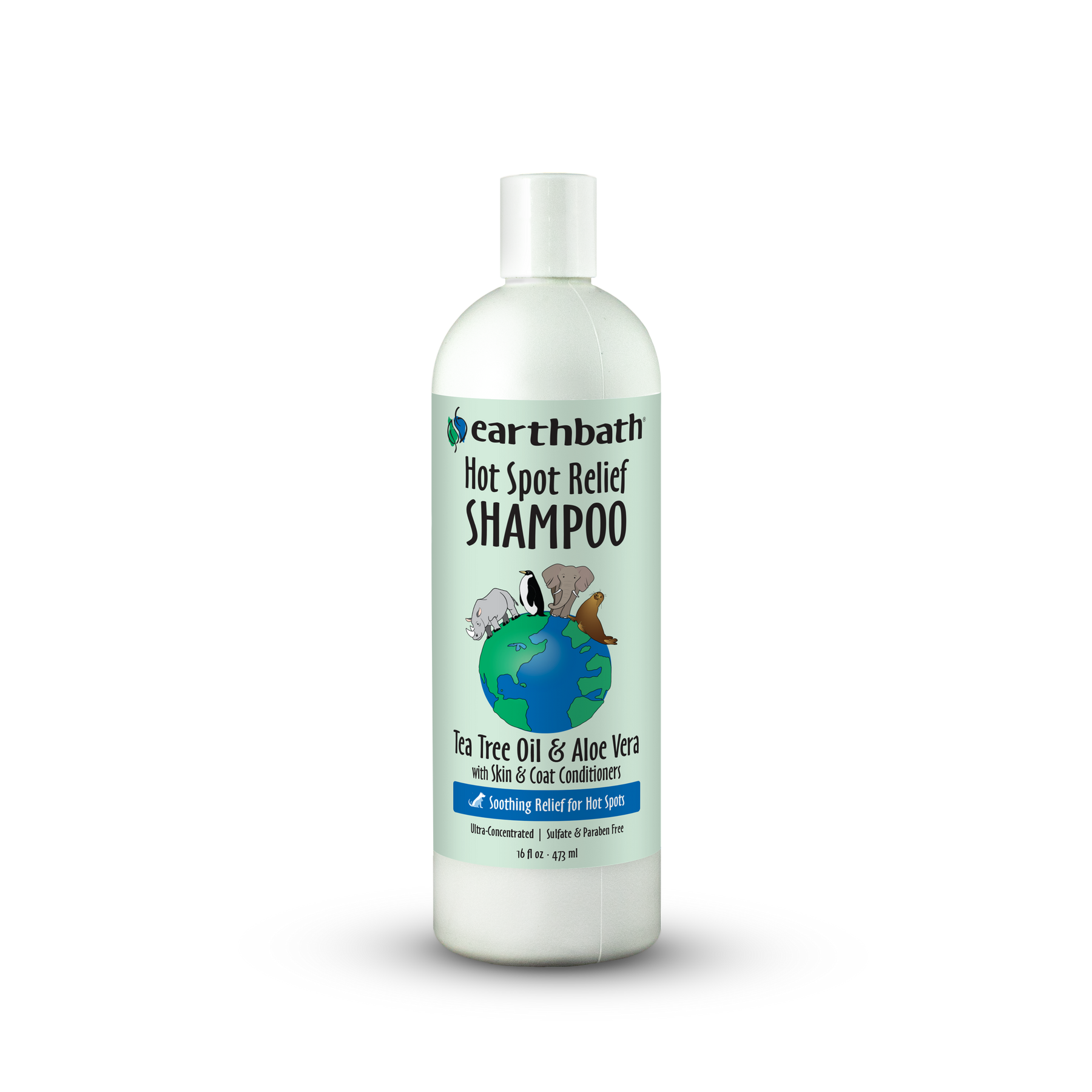 Earthbath Hot Spot Relief Shampoo bottle on a white background