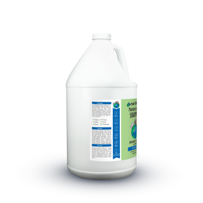 A one-gallon white plastic jug of earthbath Moisture Repair Shampoo, featuring a green and blue label with a globe graphic, set against a white background.